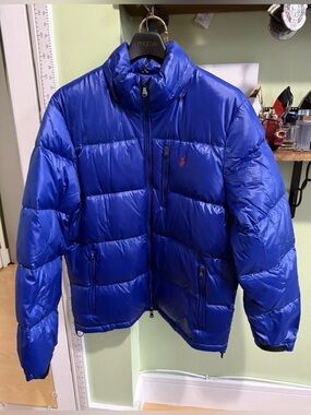 Ralph Lauren Royal Blue Quilted Puffer Jacket